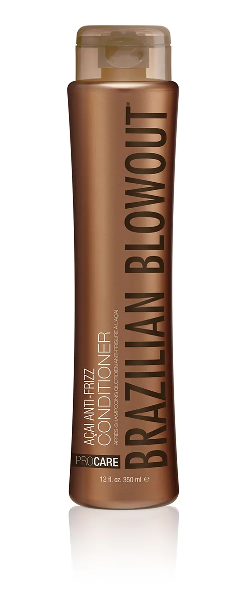 Brazilian Blowout volume conditioner bottle.